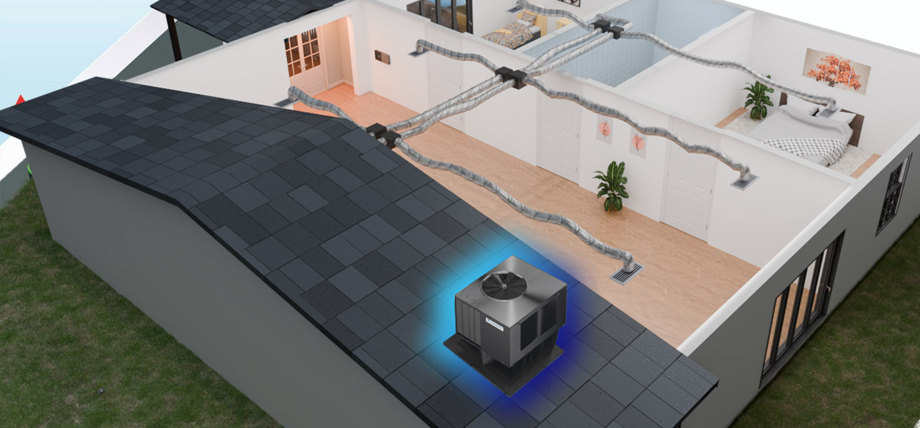 Izolacja kanałów wentylacyjnych na poddaszu.